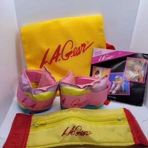 L.A. Gear Vibrant Pink and Yellow Retro Bags
